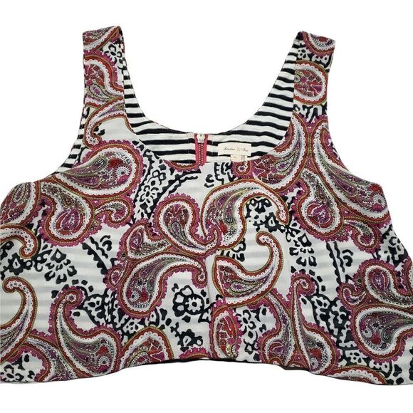 Meadow Rue Mixed Media Sleeveless Top Size MEDIUM - Picture 3 of 12